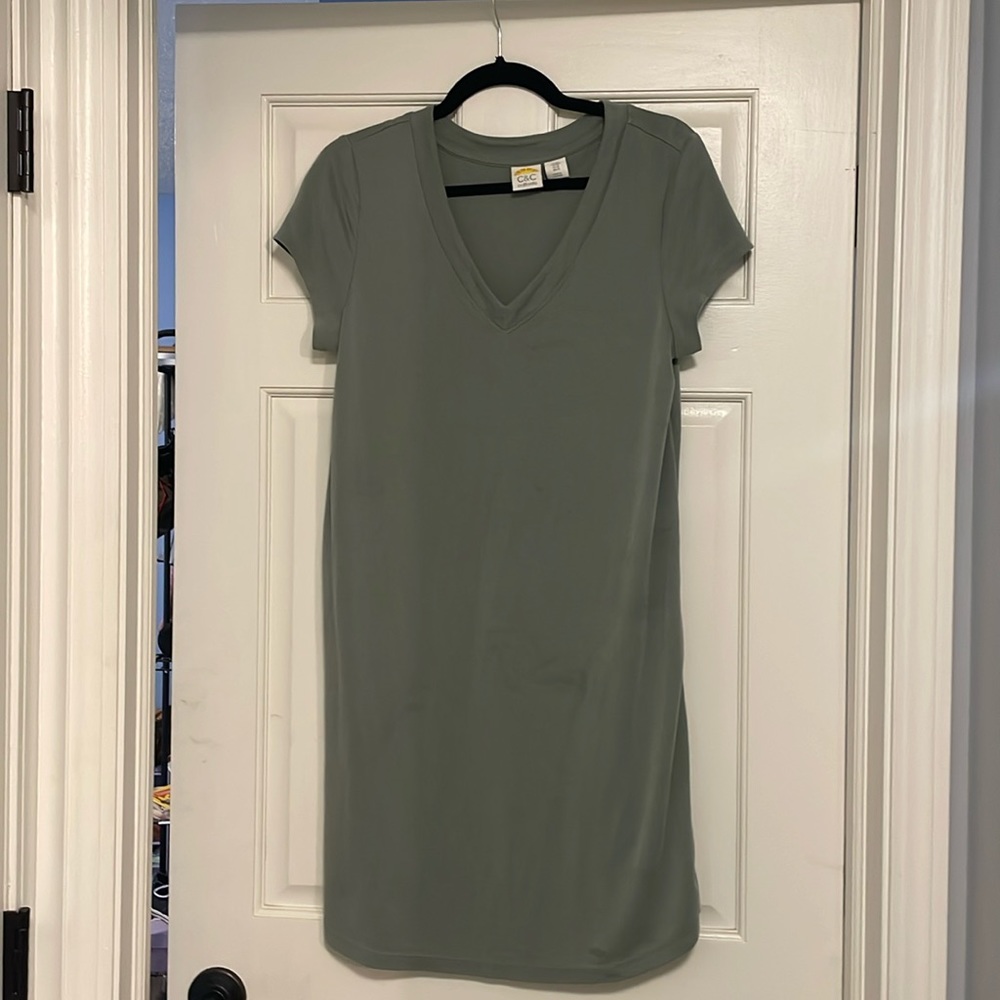 Comfy sage green tshirt dress